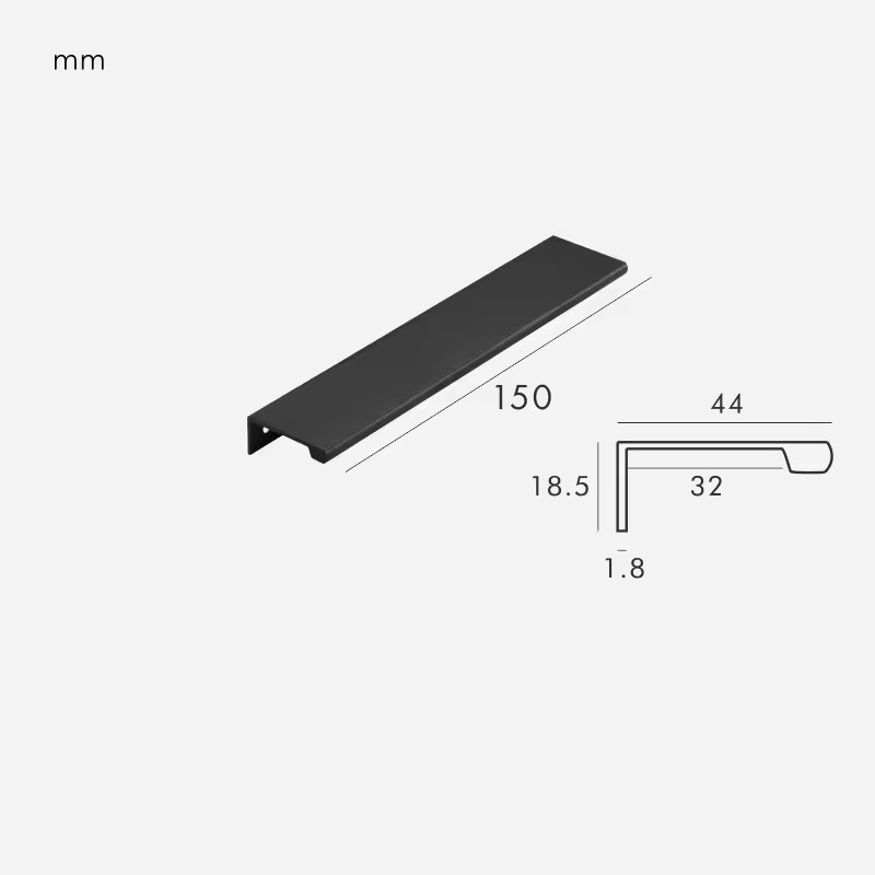Dimensions for Matte Black / Edge 150mm