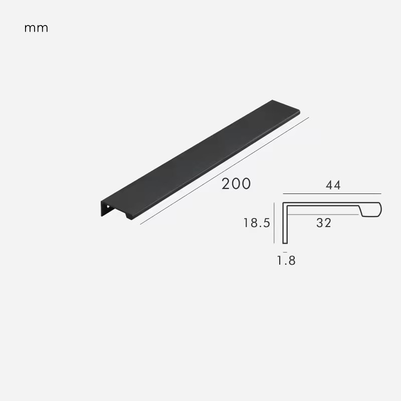 Dimensions for Matte Black / Edge 200mm