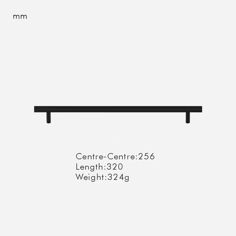 Dimensions for Matte Black / Handle 320mm