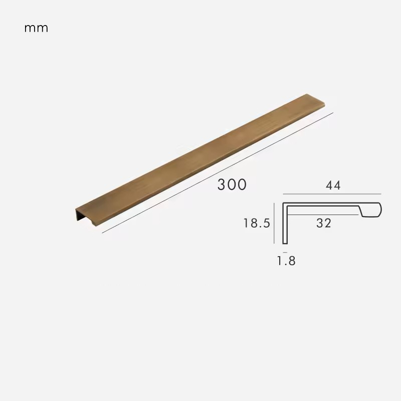 Dimensions for Brushed Brass / Edge 300mm