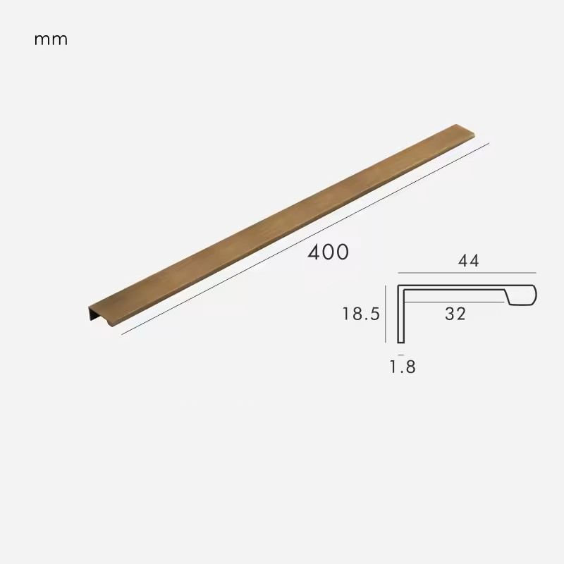 Dimensions for Brushed Brass / Edge 400mm
