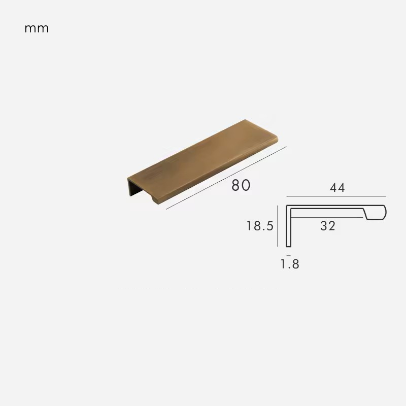 Dimensions for Brushed Brass / Edge 80mm