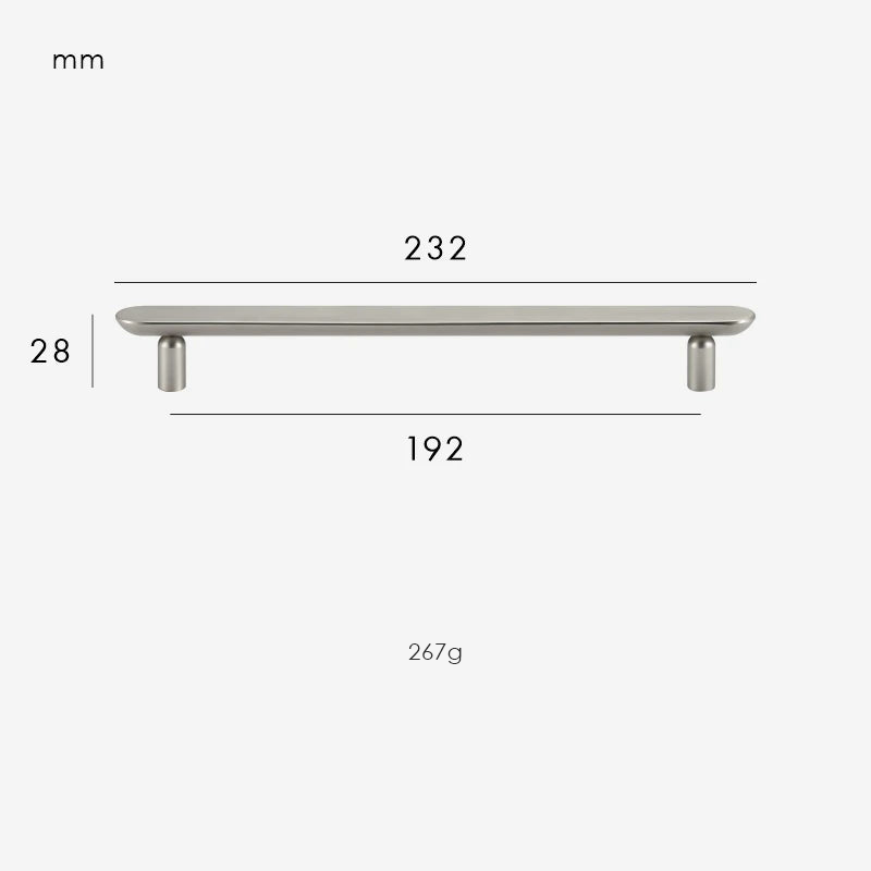 Brushed Nickel / Handle 232mm
