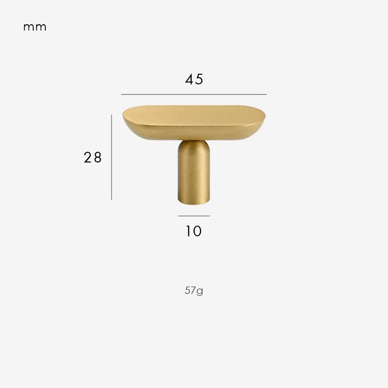Brushed Brass / T-bar 45mm