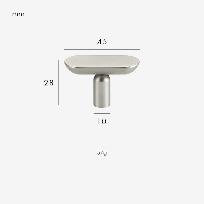 Brushed Nickel / T-bar 45mm