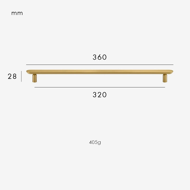 Brushed Brass / Handle 360mm