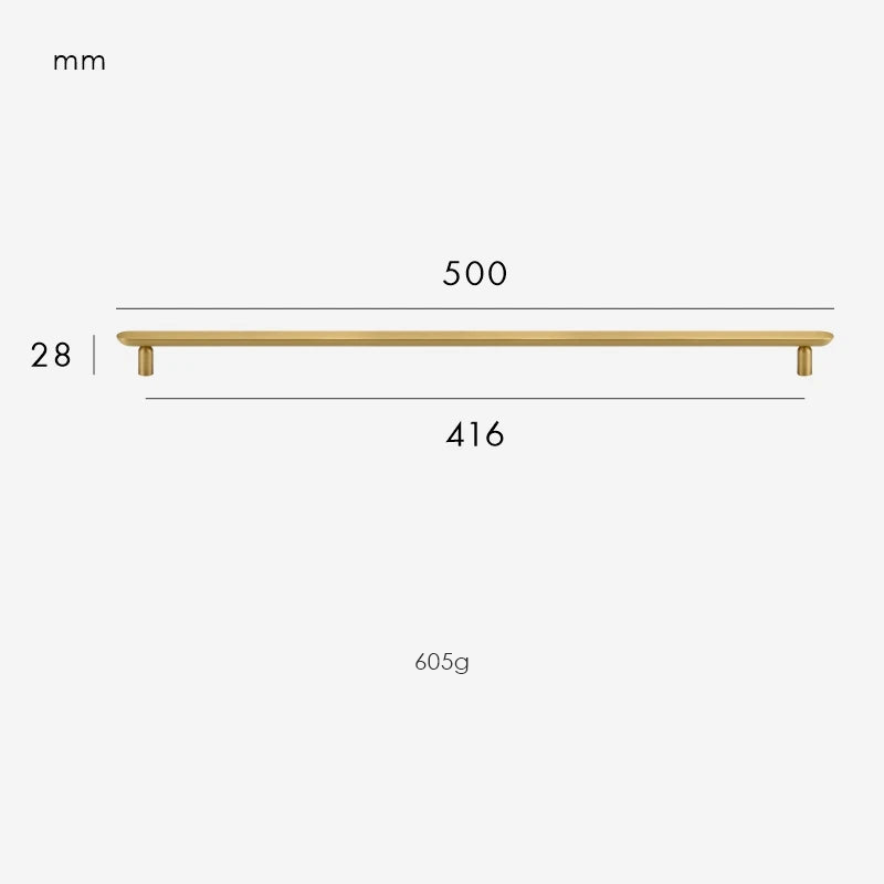 Brushed Brass / Handle 500mm