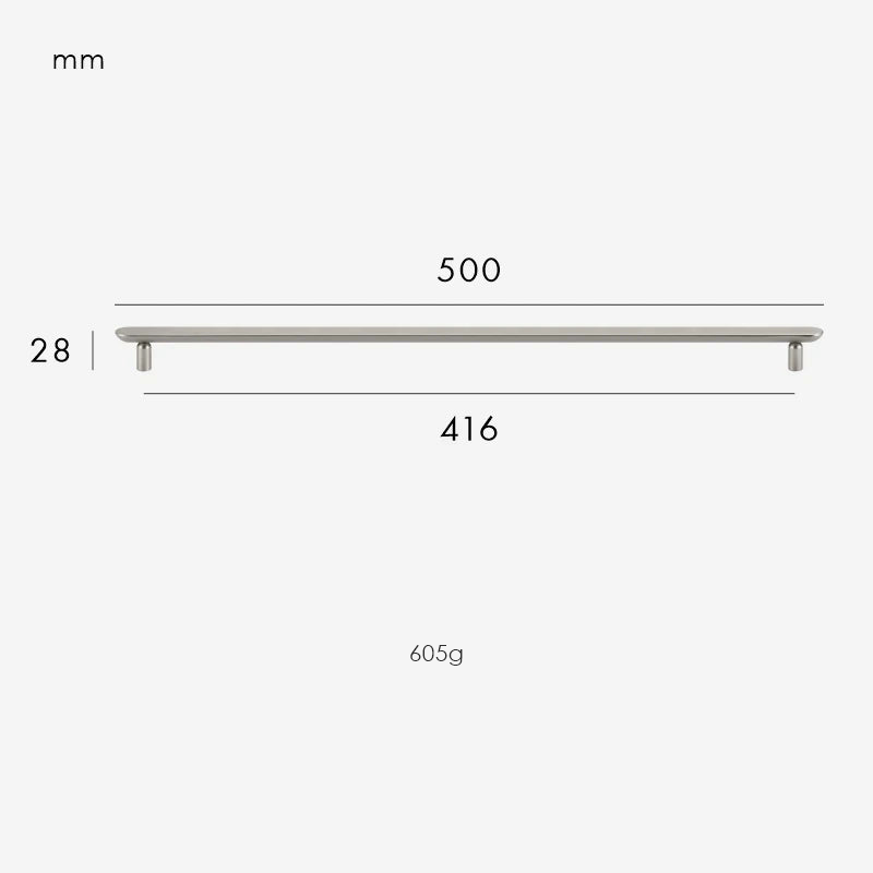 Brushed Nickel / Handle 500mm