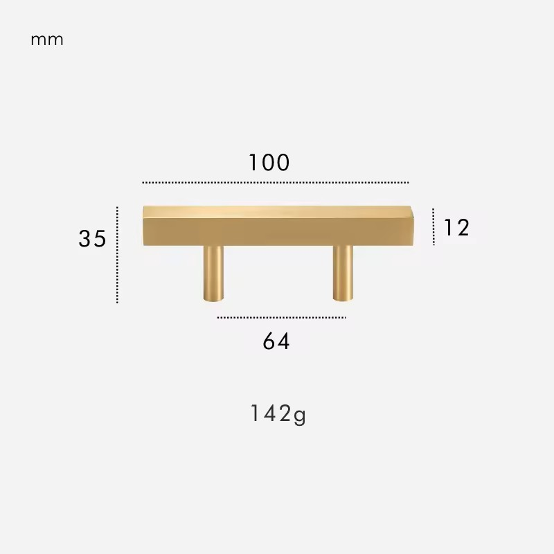 Dimensions for Handle 100mm