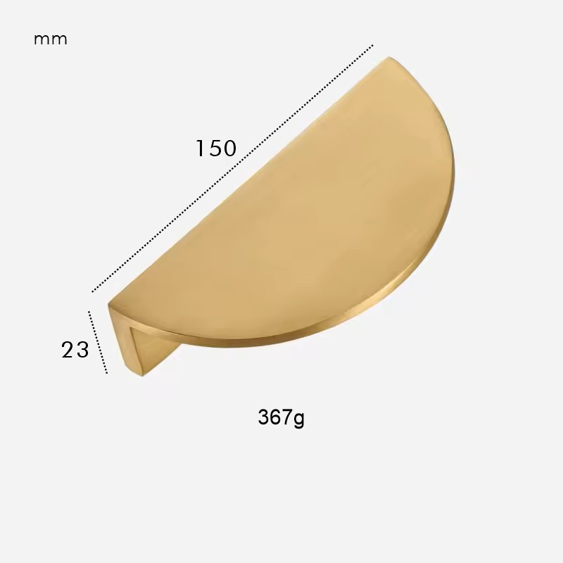 Dimensions for Half Moon 150mm