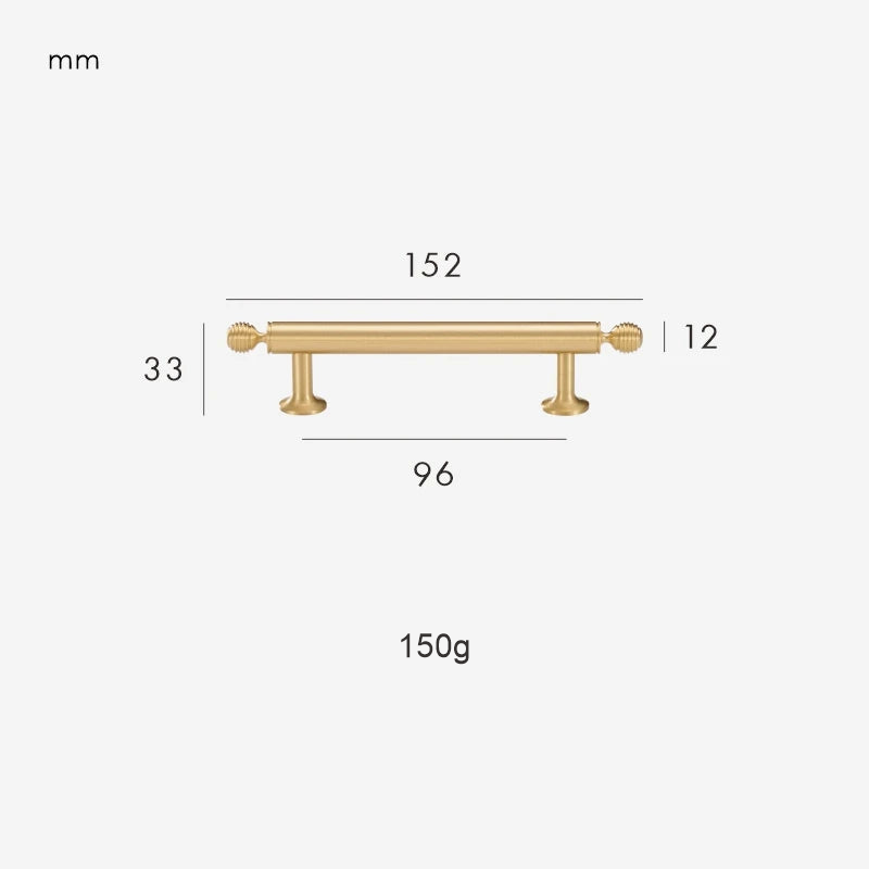 Dimensions for Handle 152mm