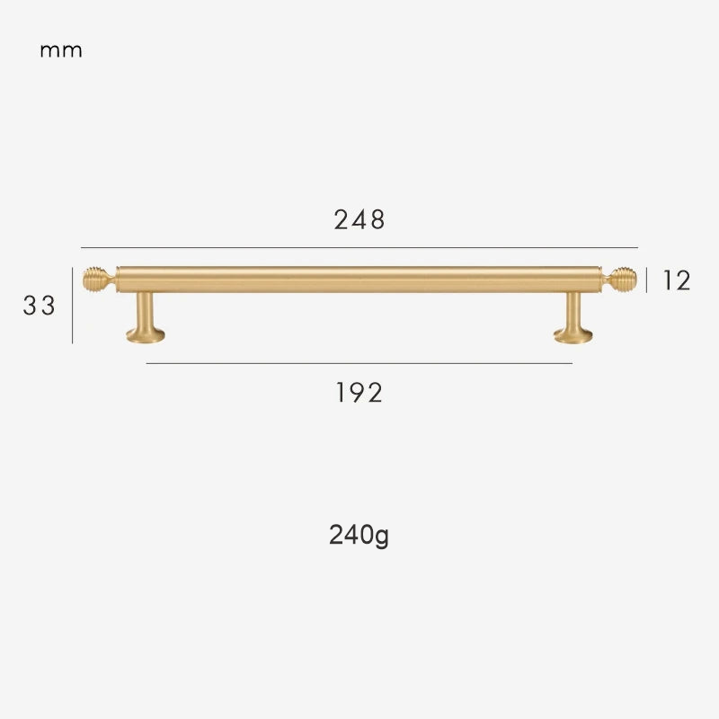 Dimensions for Handle 248mm