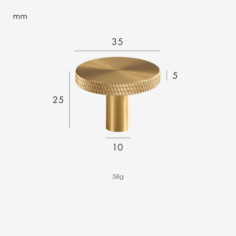 Brushed Brass / Knob 35mm