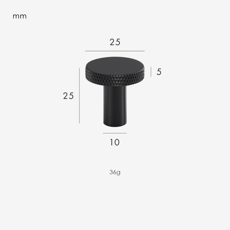 Matte Black / Knob 25mm