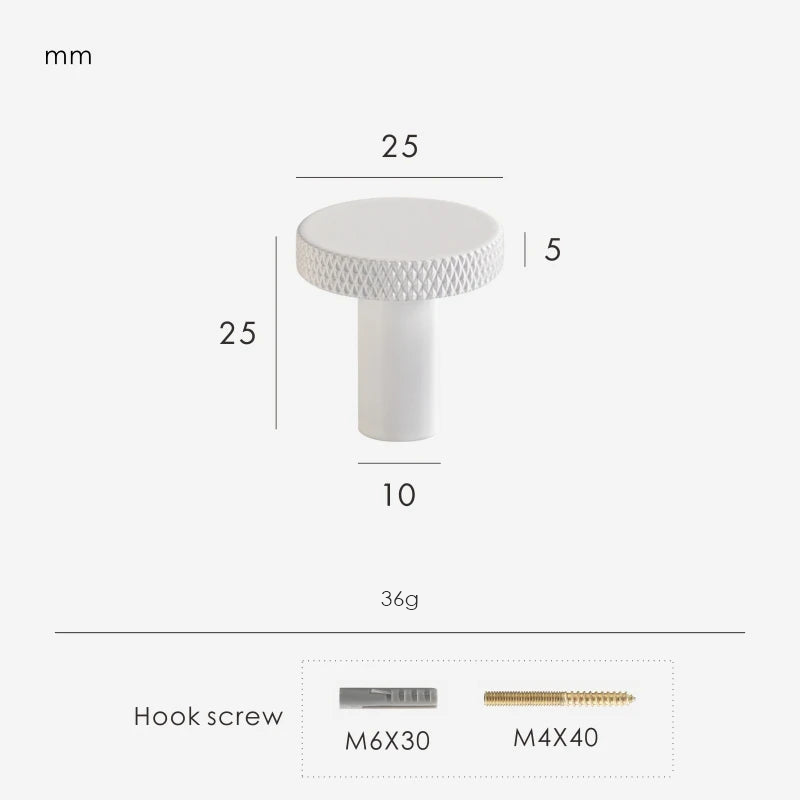 White / Hook 25mm