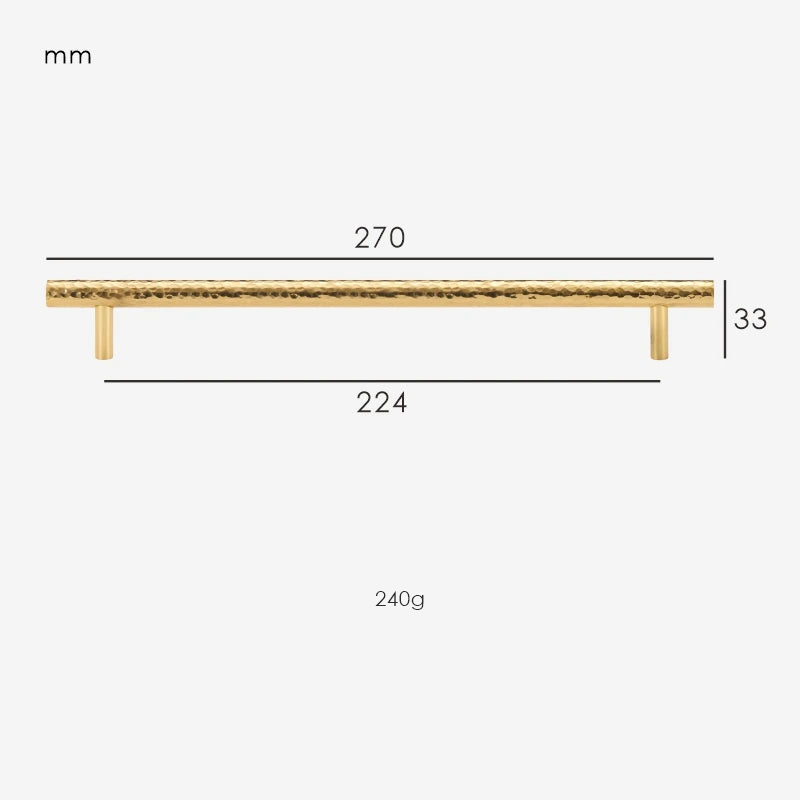 Dimensions for Handle 270mm