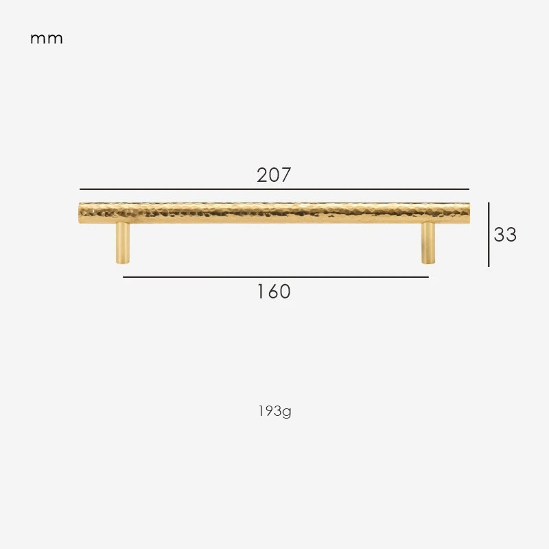 Dimensions for Handle 207mm