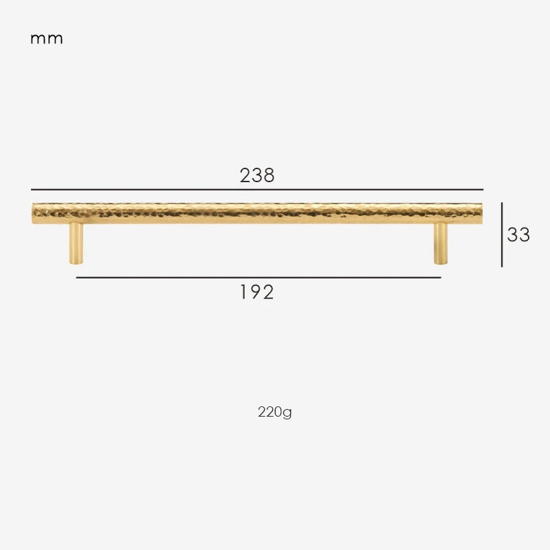 Dimensions for Handle 238mm