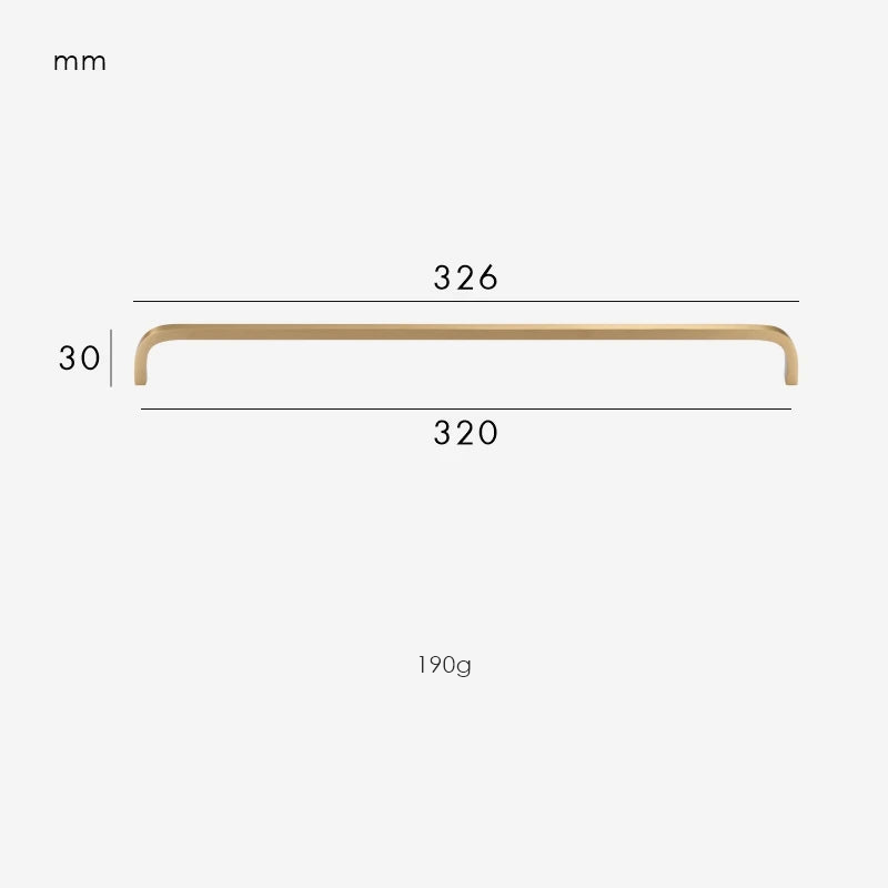 Brushed Brass / Handle 326mm