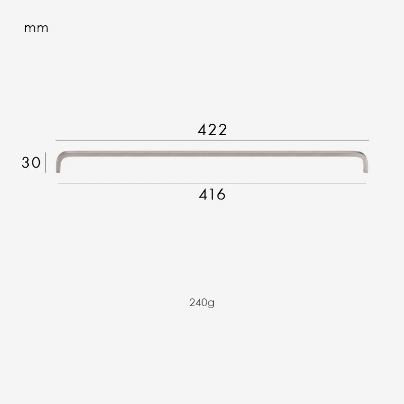 Brushed Nickel / Handle 422mm