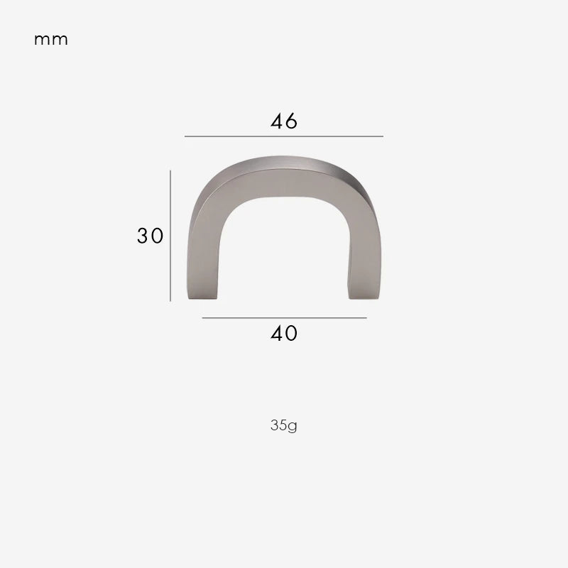 Dimensions for Brushed Nickel / Handle 46mm