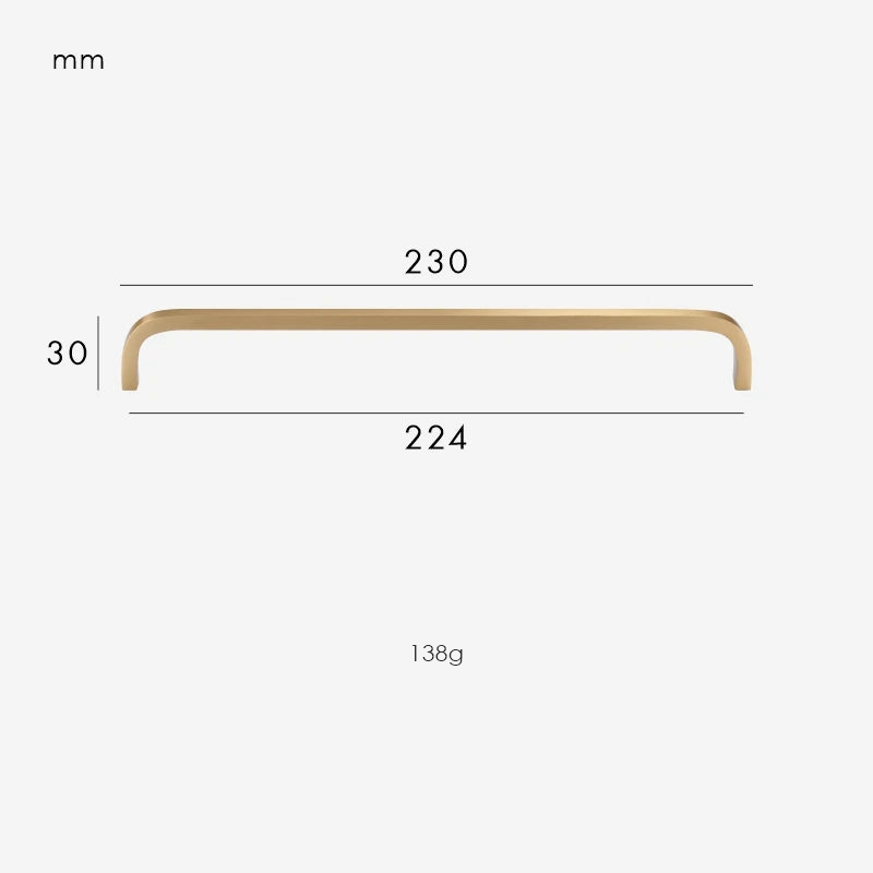 Brushed Brass / Handle 230mm