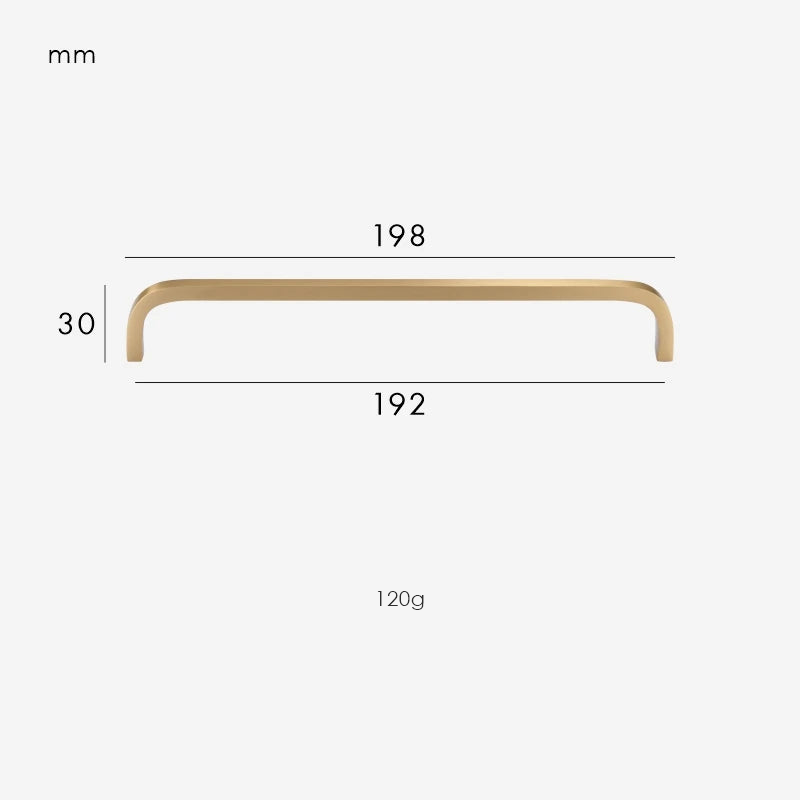 Brushed Brass / Handle 198mm
