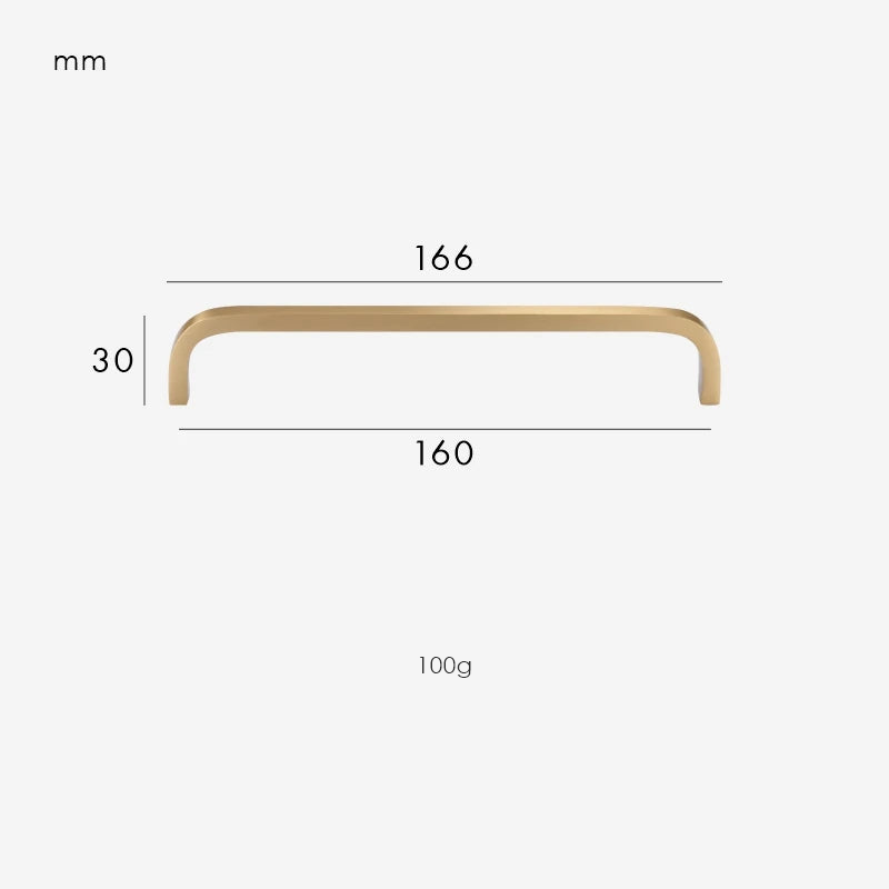 Brushed Brass / Handle 166mm