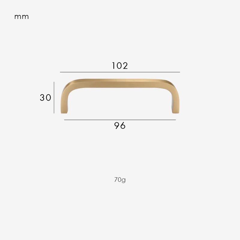Brushed Brass / Handle 102mm