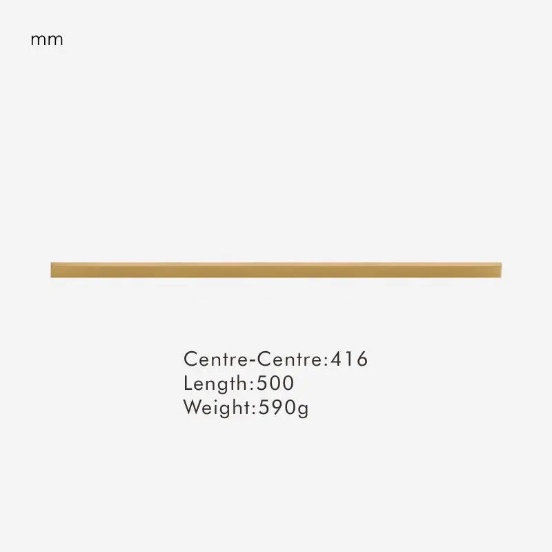 Dimensions for Handle 500mm