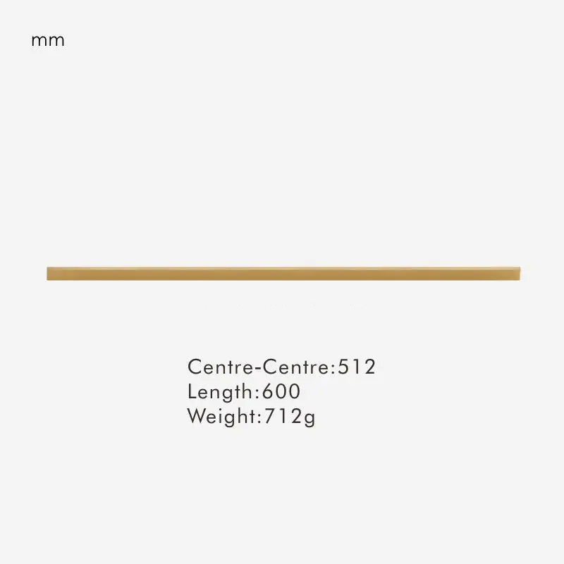 Dimensions for Handle 600mm