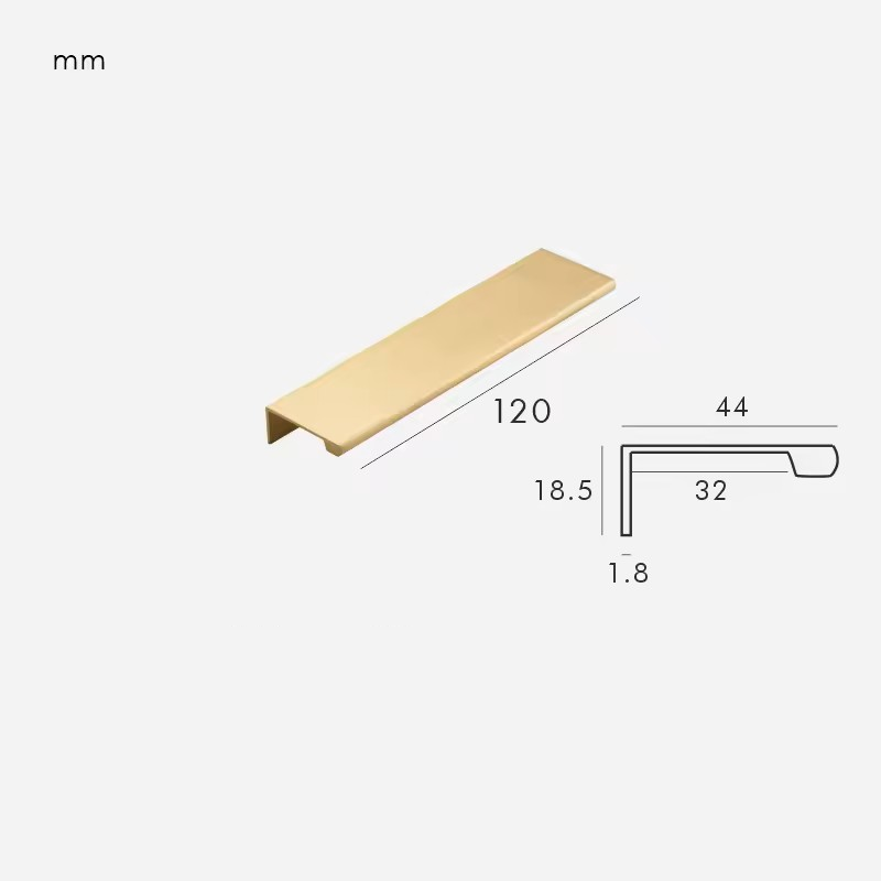 Dimensions for Satin Gold / Edge 120mm