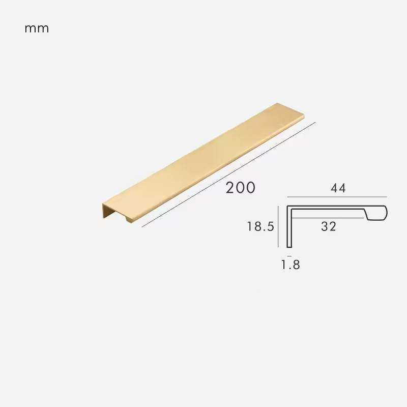 Dimensions for Satin Gold / Edge 200mm
