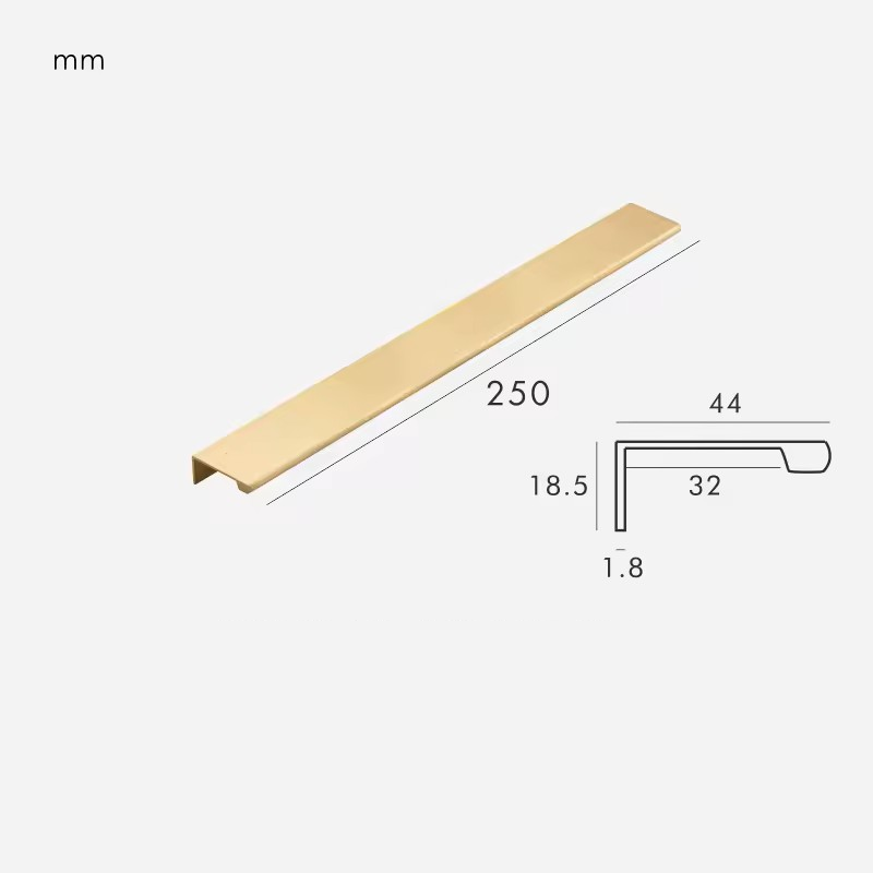 Dimensions for Satin Gold / Edge 250mm