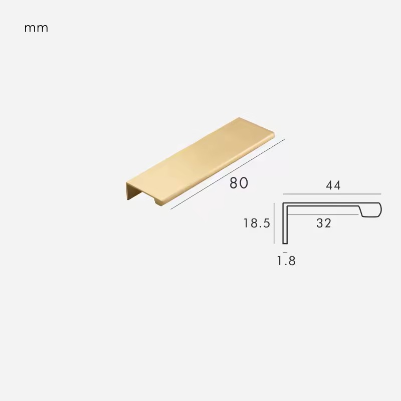 Dimensions for Satin Gold / Edge 80mm