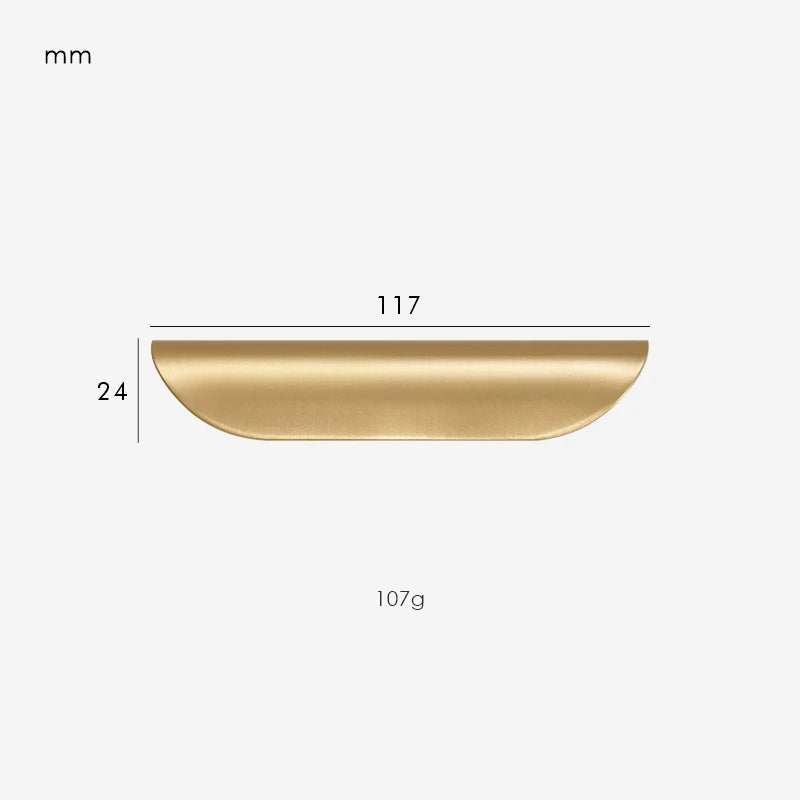 Dimensions for Brushed Brass / Edge 117mm