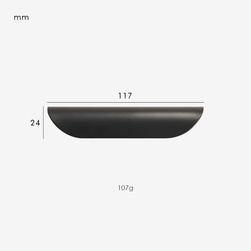 Dimensions for Matte Black / Edge 117mm