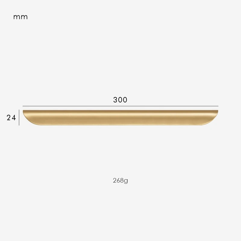 Dimensions for Brushed Brass / Edge 300mm